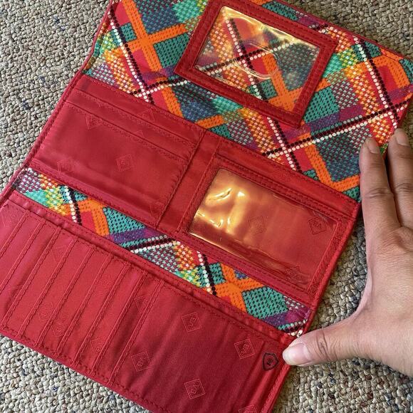 Vera Bradley Floral Tropical Wallet Cards Holder Zipper Magnetic Close 9"x4” - Picture 4 of 6